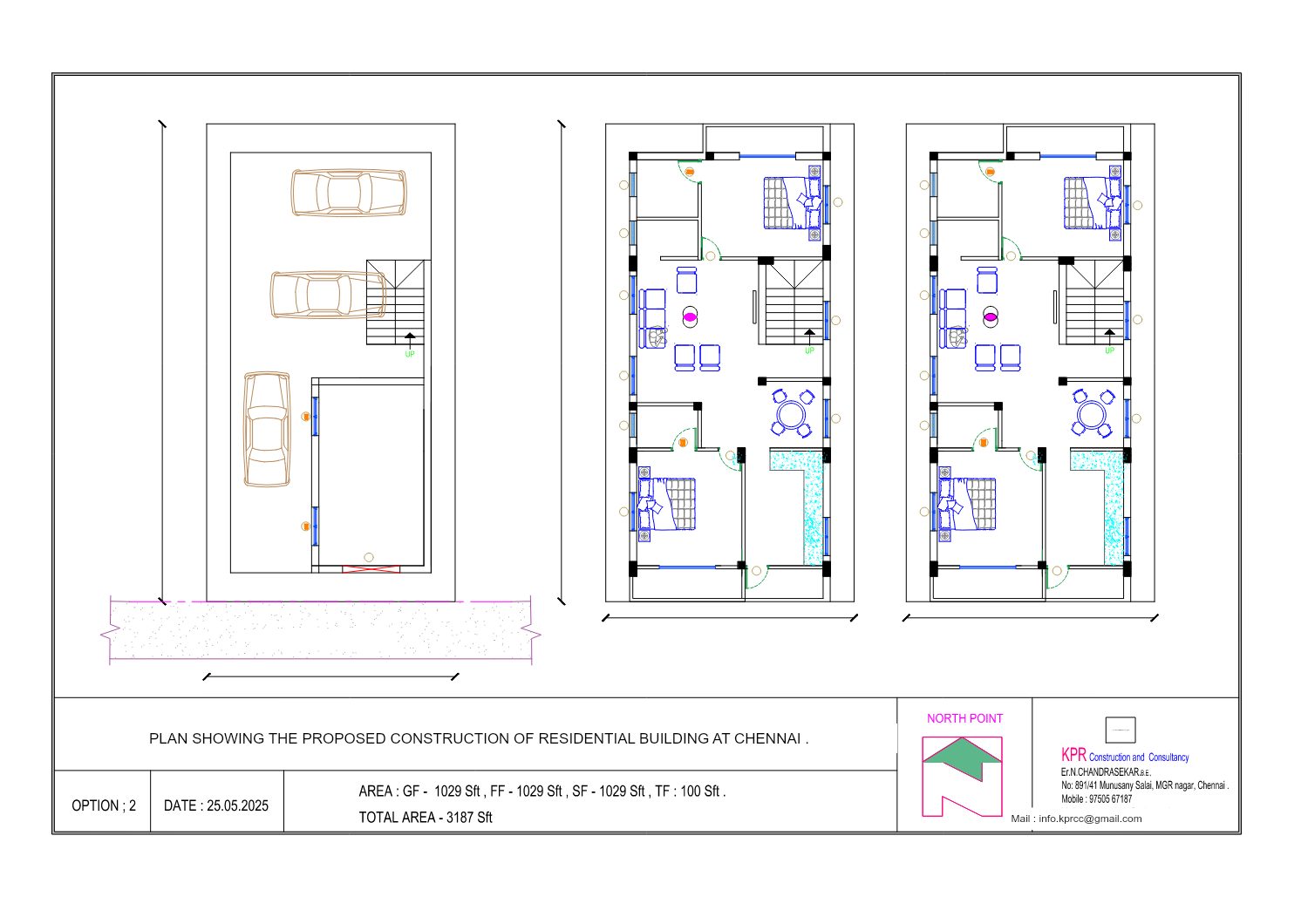 Floor plans, G+2 with shop